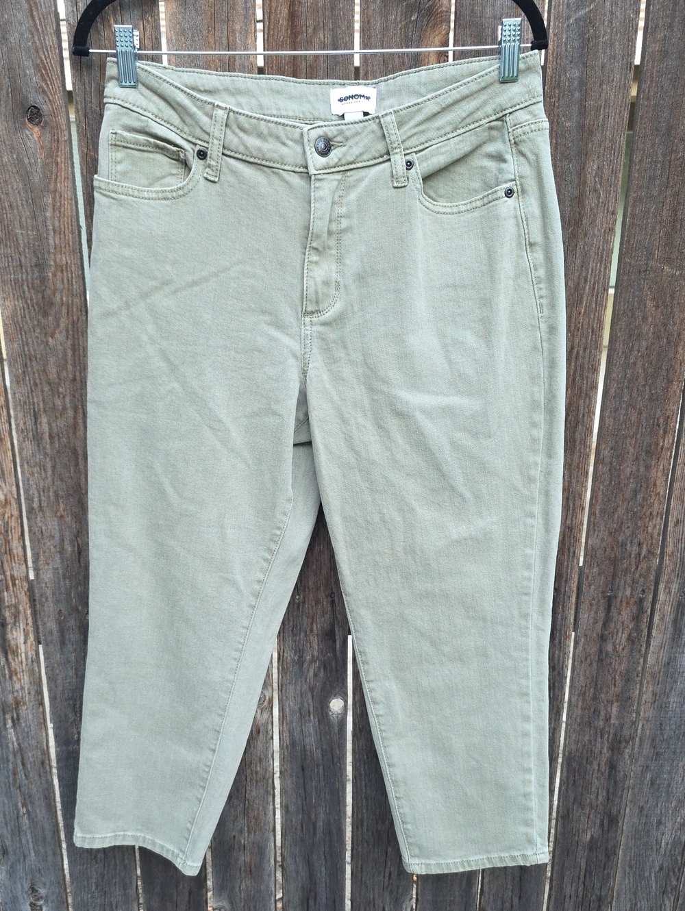 Sonoma Olive Green Cropped Women's Jeans